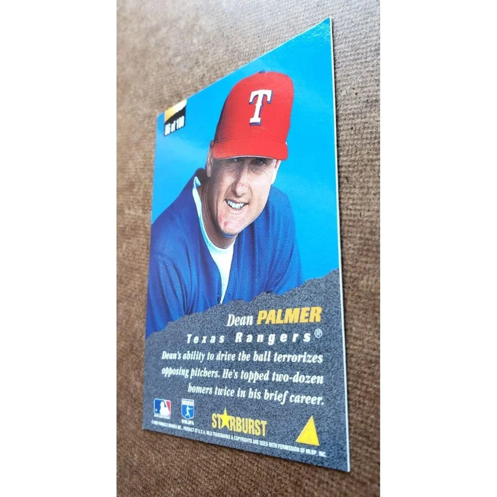 1996 Pinnacle STARBURST DEAN PALMER MLB Trading Card #86 Texas Rangers